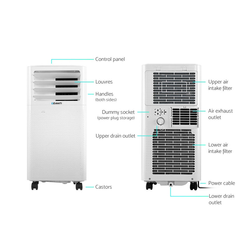 Devanti Portable Air Conditioner 7000BTU-ACT