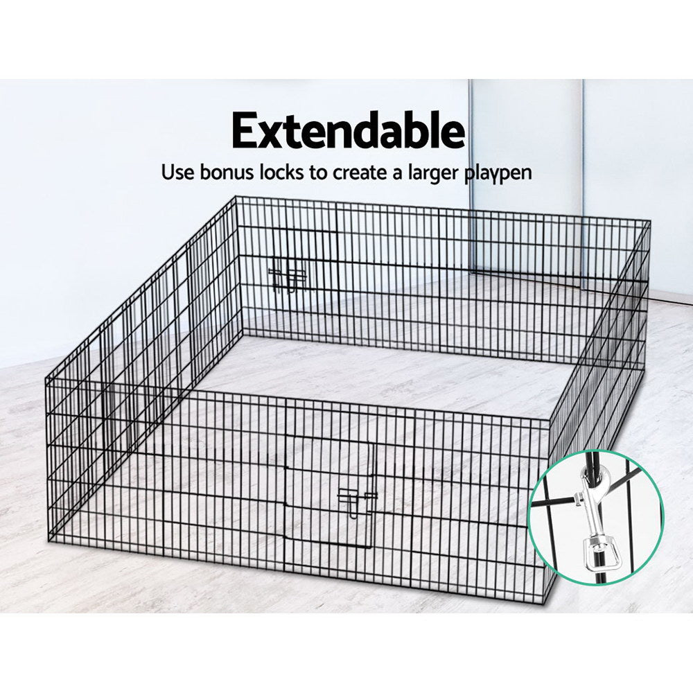 i.Pet 2x30" 8 Panel Dog Playpen Pet Fence Exercise Cage Enclosure Play Pen-NSW_Metro