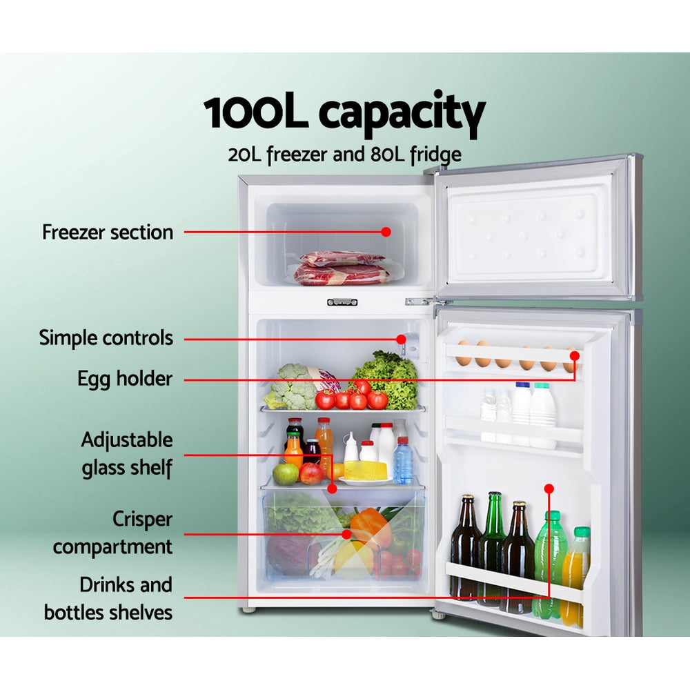 Glacio 100L Portable Fridge Freezer Bar Upright 12V/24V/240V Camping Caravan-ACT