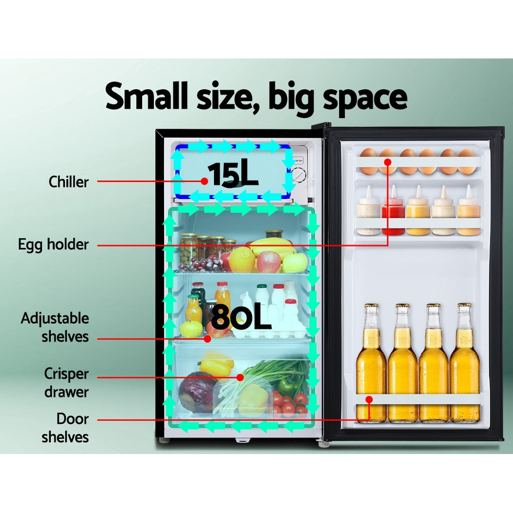 Glacio 95L Portable Fridge Freezer Bar Upright 12V/24V/240V Camping Caravan-ACT