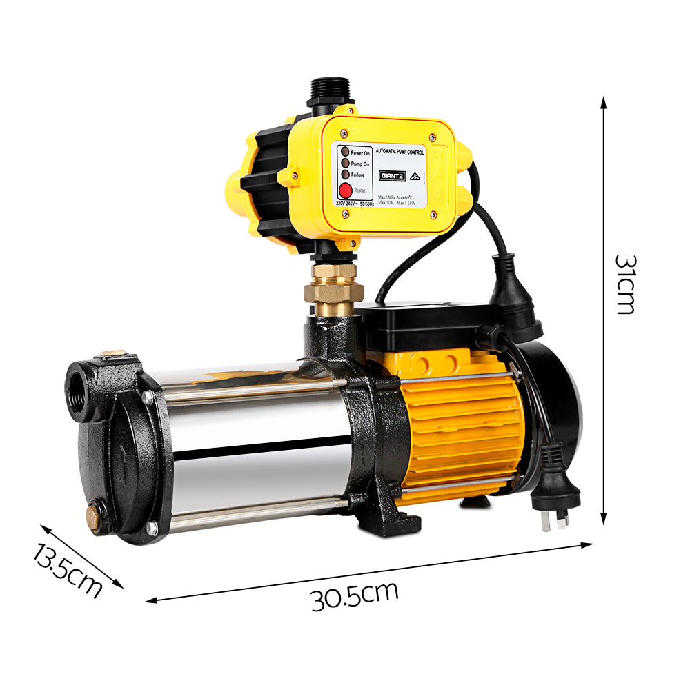 Giantz Garden Water Pump High Pressure 2500W 5-Stage Tank Irrigation Yellow