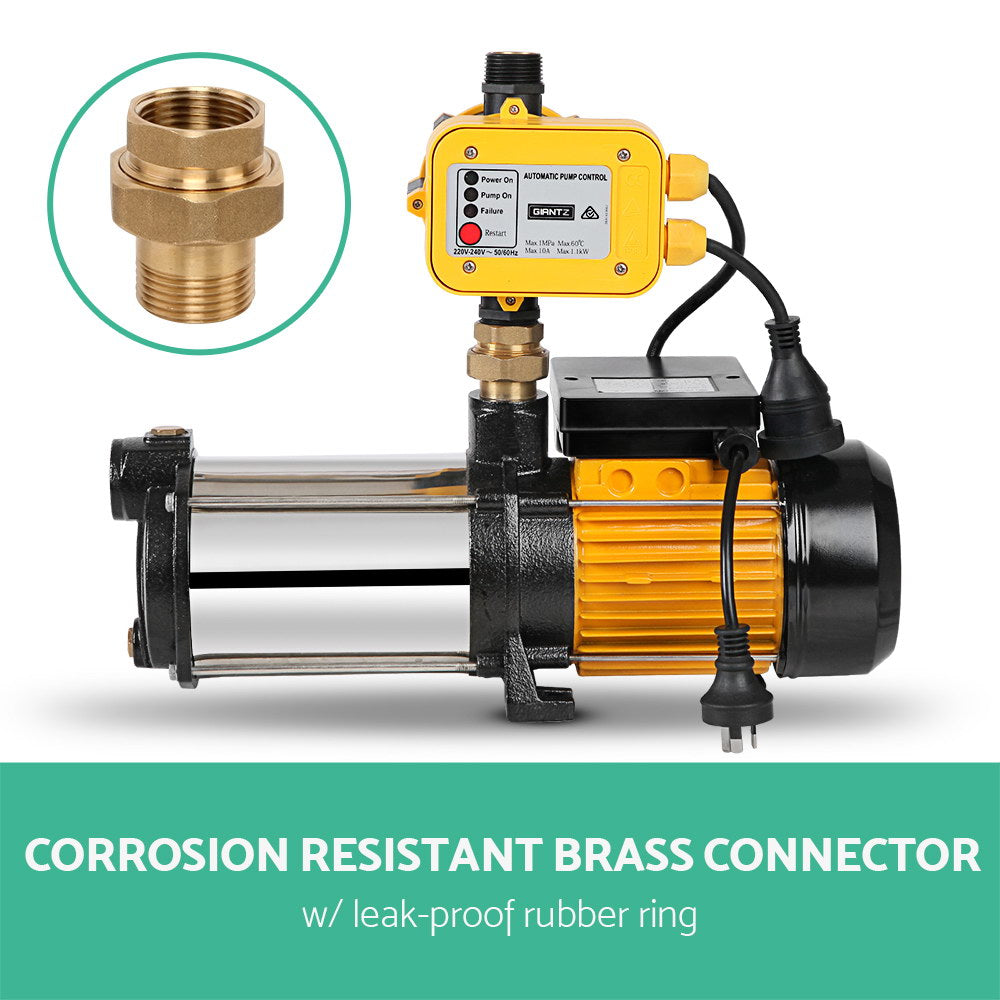 Giantz Garden Water Pump High Pressure 2500W 5-Stage Tank Irrigation Yellow