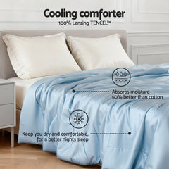 Giselle Tencel Quilt 200GSM Summer Quilts Comforter Doona Light Weight Soft Throw Blanket Queen