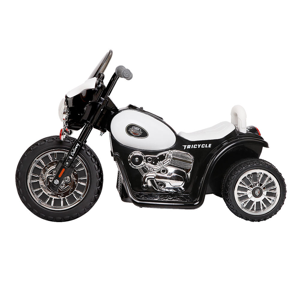 Rigo Kids Electric Ride On Patrol Police Car Harley-Inspired 6V Black