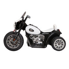 Rigo Kids Electric Ride On Patrol Police Car Harley-Inspired 6V Black-QLD_Rural