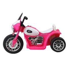 Rigo Kids Electric Ride On Patrol Police Car Harley-Inspired 6V Pink-TAS_Metro