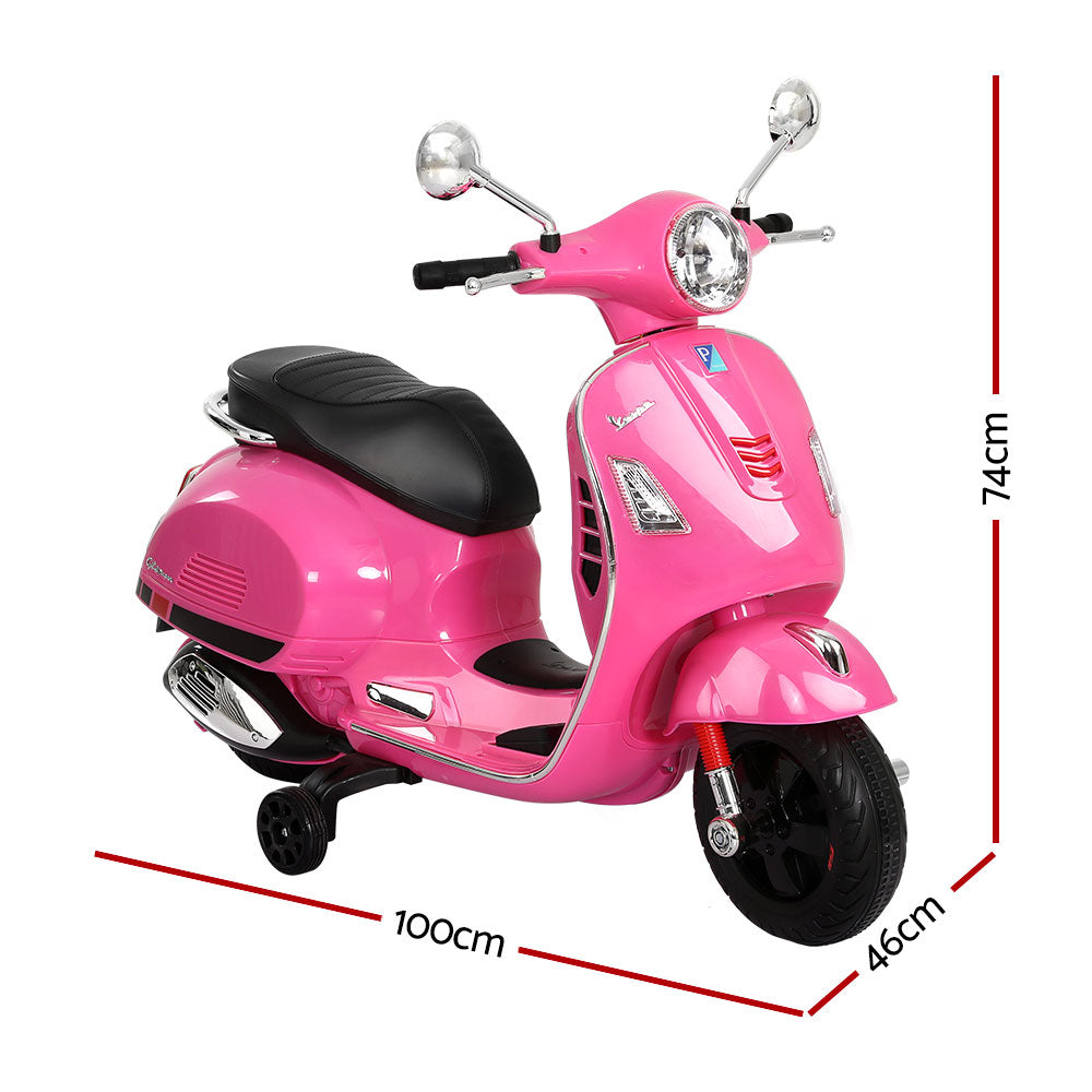 Kids Electric Ride On Car Motorcycle Motorbike Vespa Licensed GTS Pink-QLD_Metro