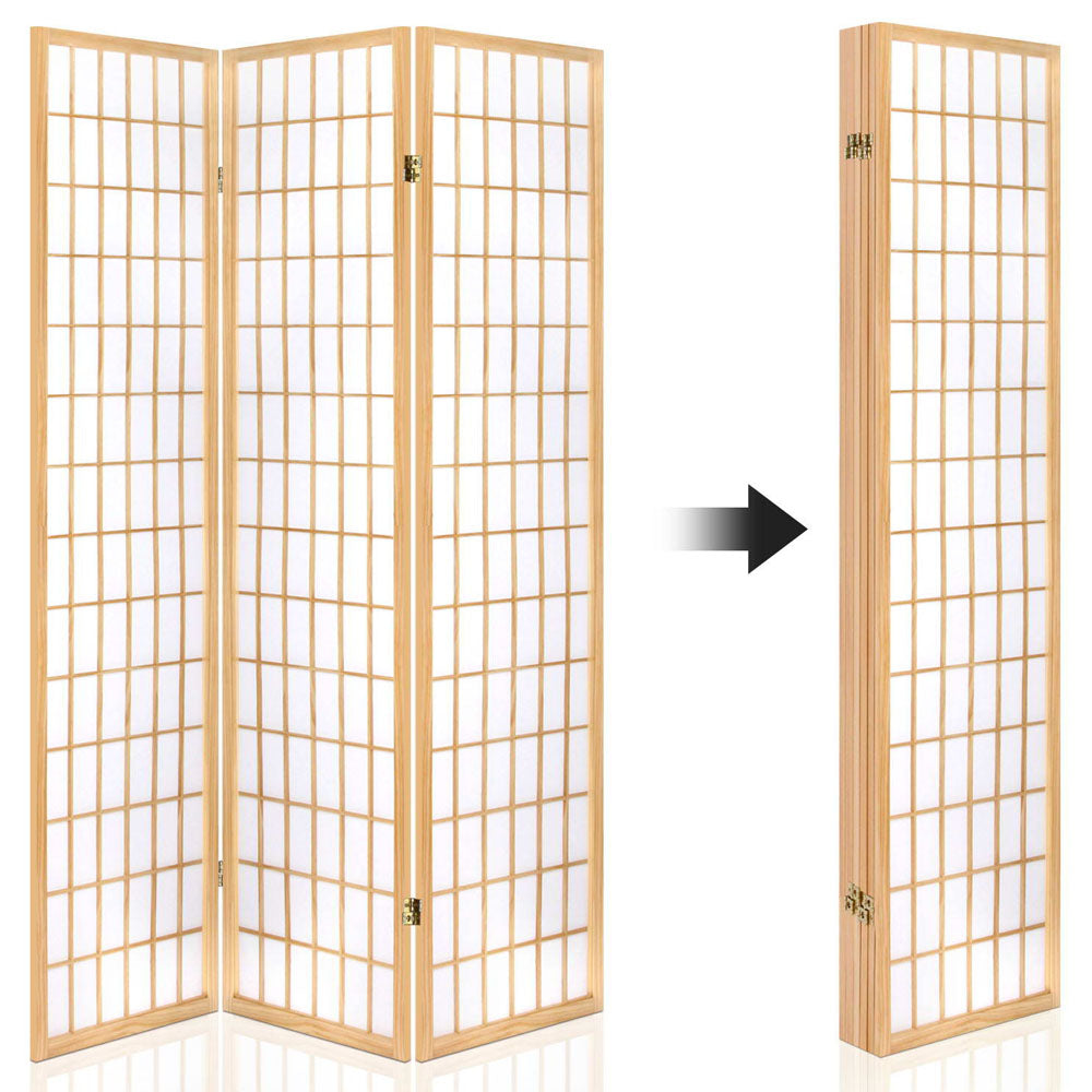 Artiss 6 Panel Room Divider Screen 261x179cm Natural-ACT