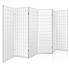 Artiss 6 Panel Room Divider Screen 261x179cm White-QLD_Rural