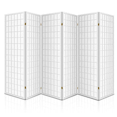 Artiss 6 Panel Room Divider Screen 261x179cm White-VIC_Metro