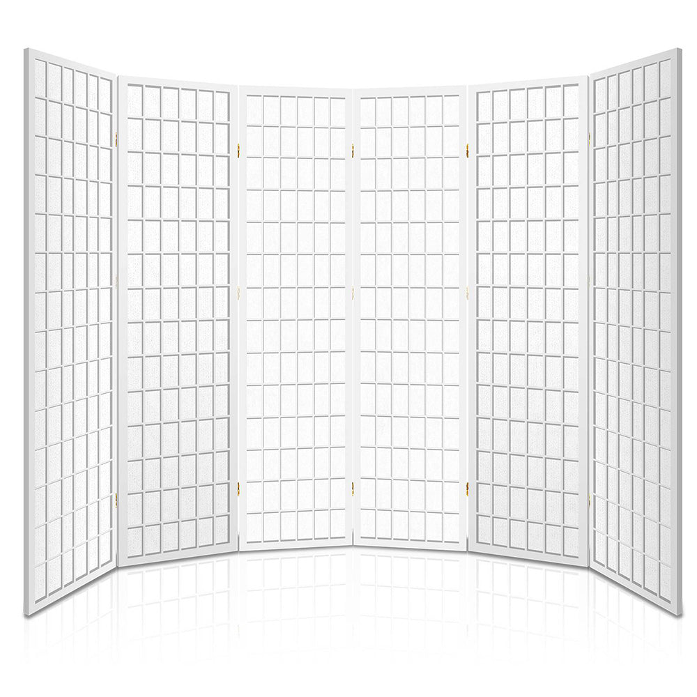 Artiss 6 Panel Room Divider Screen 261x179cm White-SA_Metro