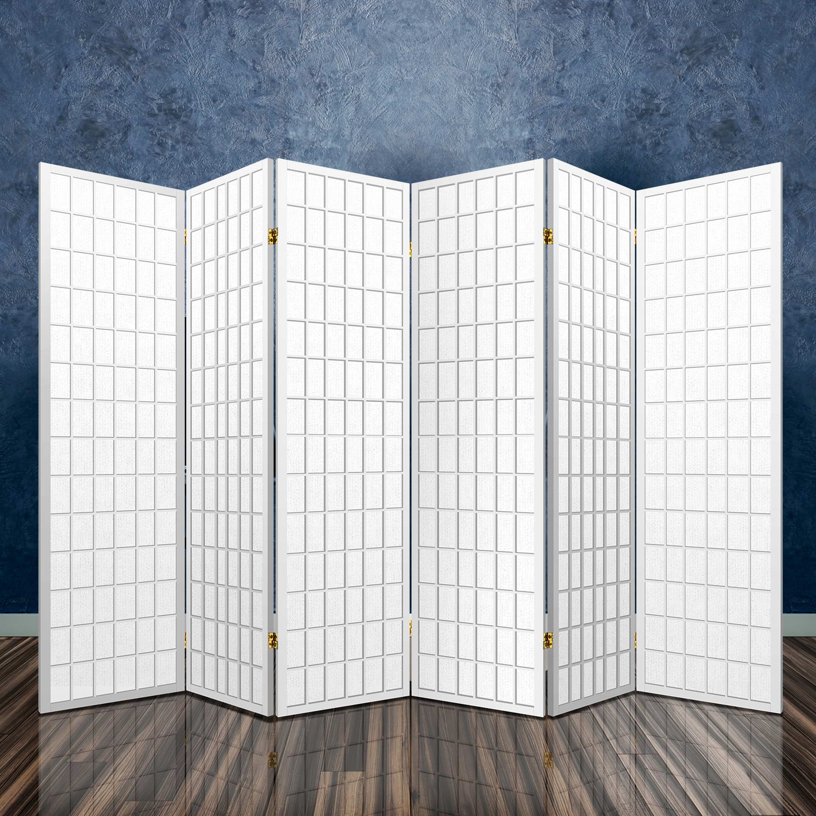 Artiss 6 Panel Room Divider Screen 261x179cm White-VIC_Rural