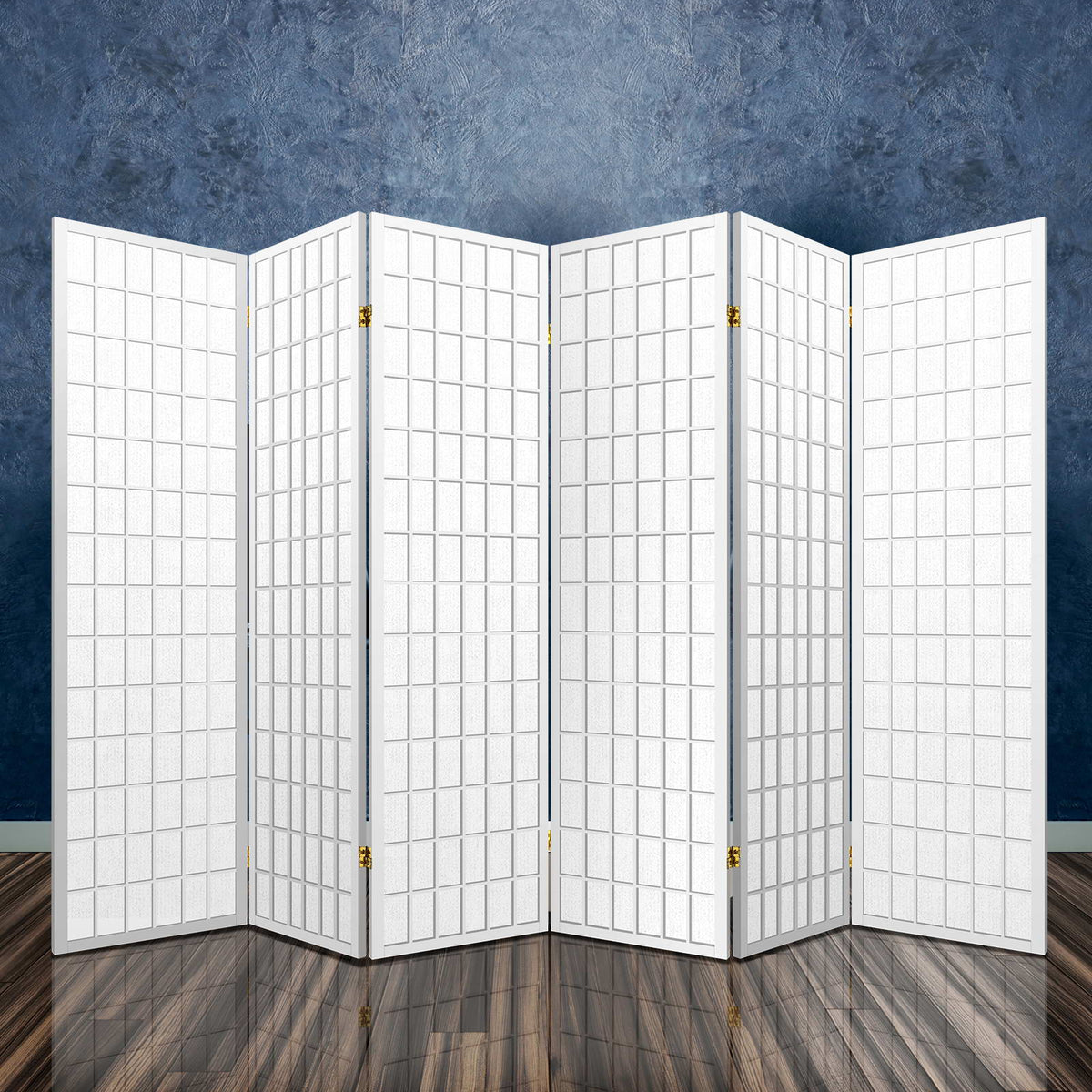 Artiss 6 Panel Room Divider Screen 261x179cm White-WA_Rural