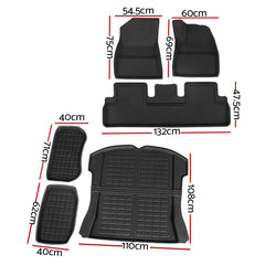 Weisshorn Car Rubber Floor Mats for Tesla Model 3 Trunk Toolbox Cargo Mat Carpet-VIC_Rural