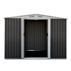 Giantz Garden Shed 2.58x2.07M w/Metal Base Sheds Outdoor Storage Double Door Tool