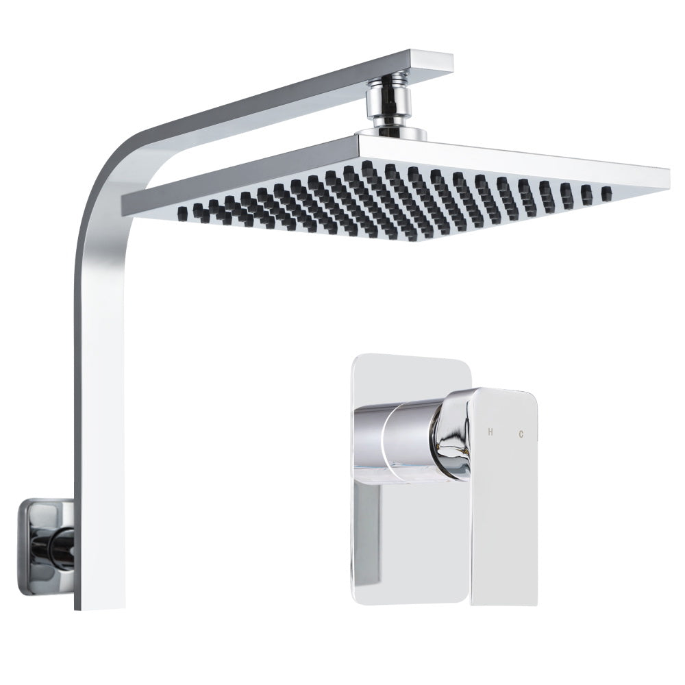 Cefito 8'' Rain Shower Head Wall Arm Square High Pressure Mixer Tap Chrome