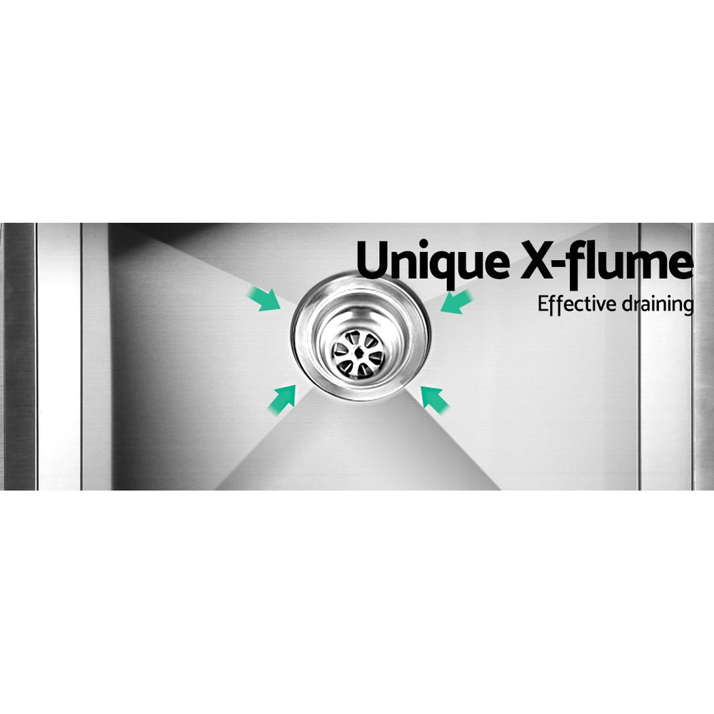 Cefito Kitchen Sink 53X50CM Stainless Steel Basin Single Bowl Silver