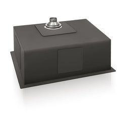 Cefito Kitchen Sink 60X45CM Stainless Steel Basin Single Bowl Black