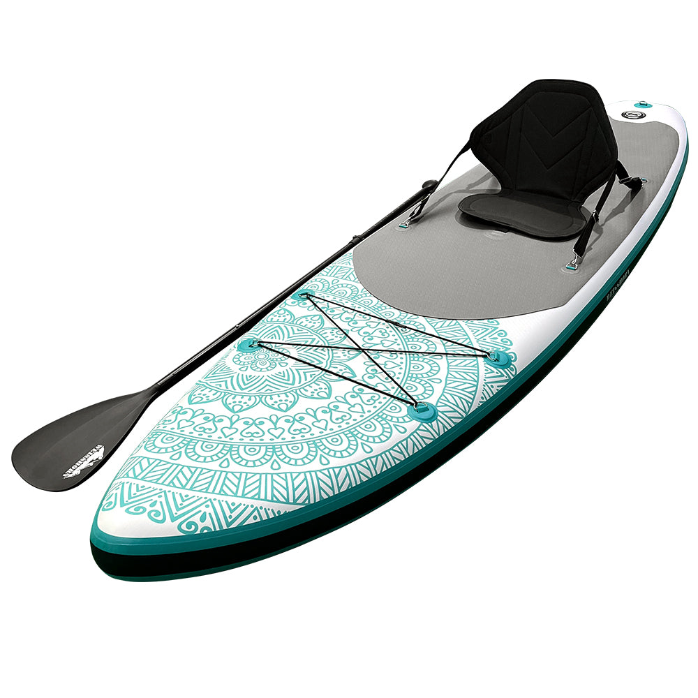 Weisshorn Stand Up Paddle Board 10.6ft Inflatable SUP Surfboard Paddleboard Kayak Surf Green-QLD_Rural