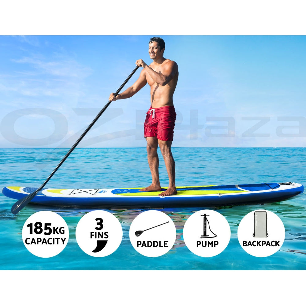 Weisshorn Stand Up Paddle Board 11ft Inflatable SUP Surfboard Paddleboard Kayak Surf Yellow-VIC_Metro