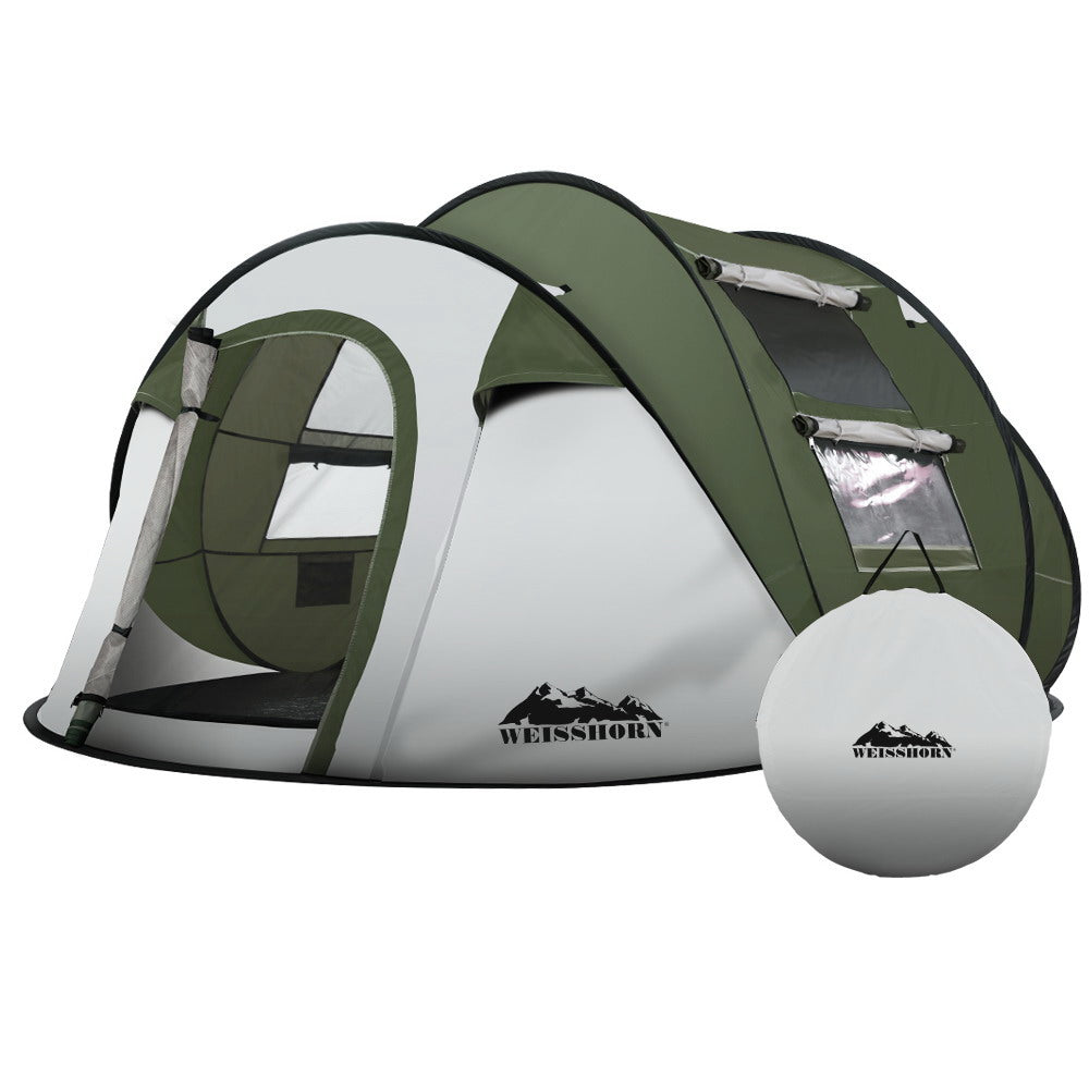 Weisshorn Instant Up Camping Tent 4-5 Person Pop up Tents Family Hiking Beach Dome-WA_Rural