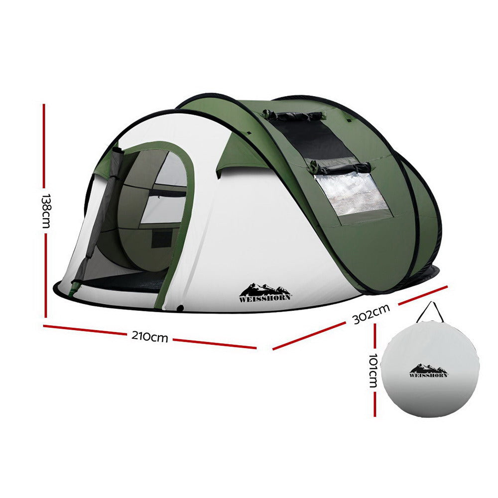 Weisshorn Instant Up Camping Tent 4-5 Person Pop up Tents Family Hiking Beach Dome-WA_Rural