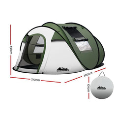 Weisshorn Instant Up Camping Tent 4-5 Person Pop up Tents Family Hiking Beach Dome-WA_Rural