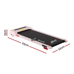 Everfit Treadmill Electric Walking Pad Incline Under Desk Home Gym 380mm Pink