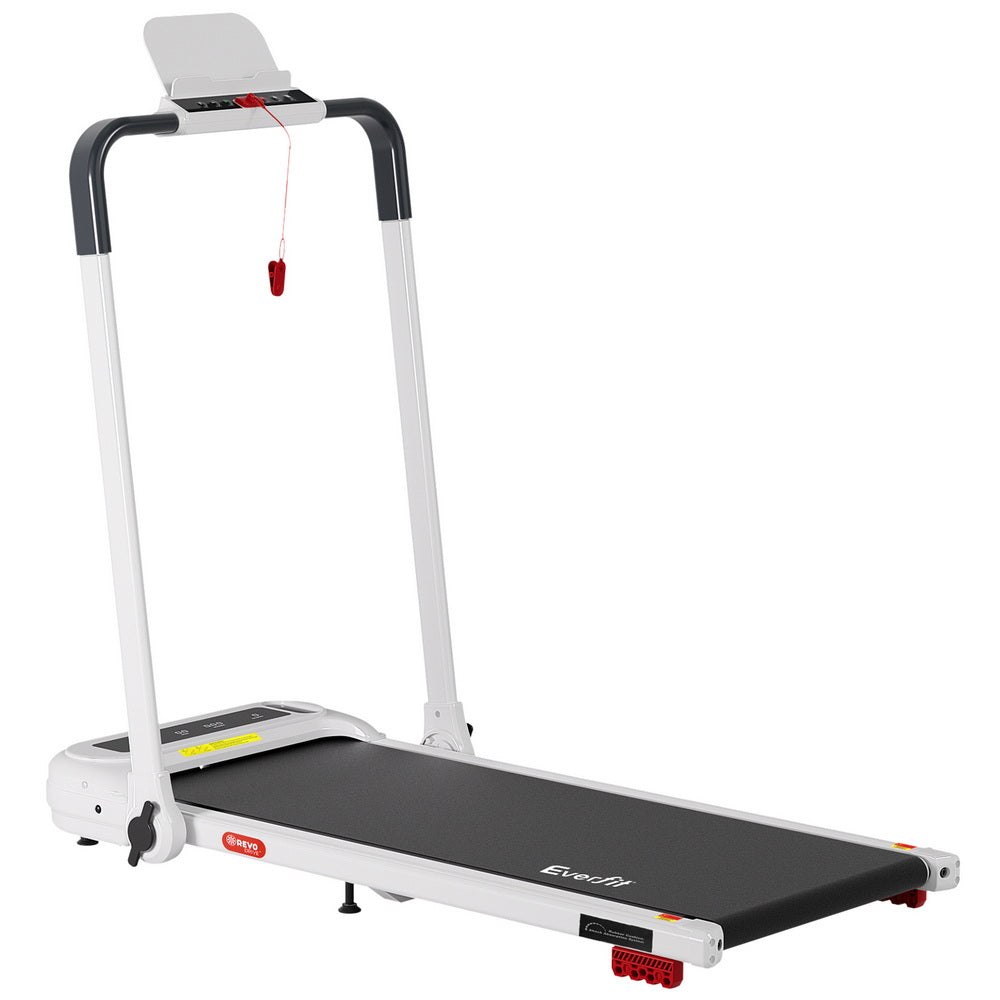 Everfit Treadmill Electric Walking Pad with Incline Foldable for Home Gym White