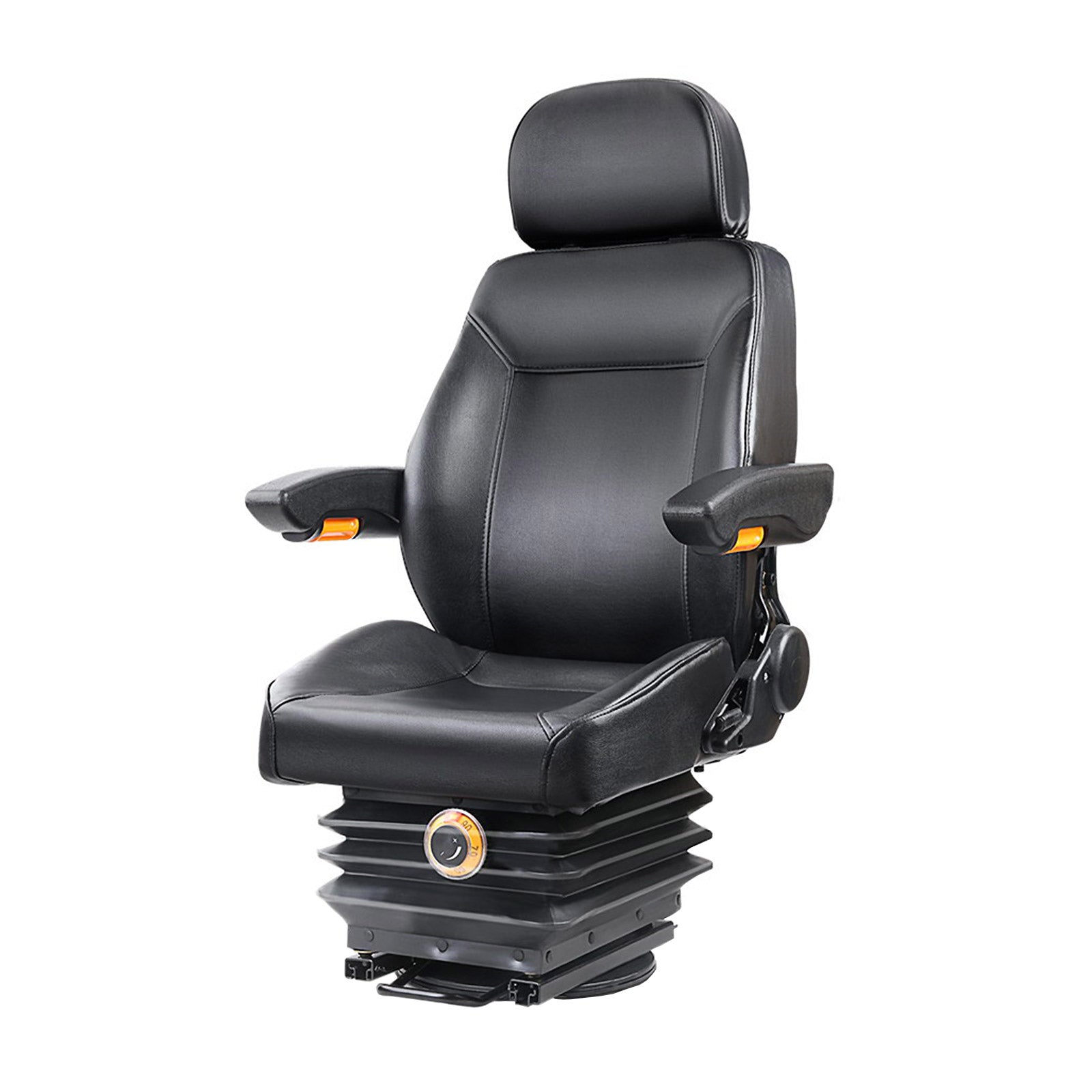 Giantz Tractor Seat Forklift Excavator Truck Universal Backrest Chair PU Leather-NT_Metro