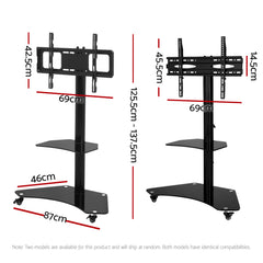 Artiss Mobile TV Stand for 32"-70" TVs Mount Bracket Portable Solid Trolley Cart-QLD_Metro