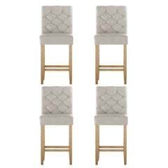 Artiss 4x Bar Stools Linen Upholstered Chairs-SA_Metro