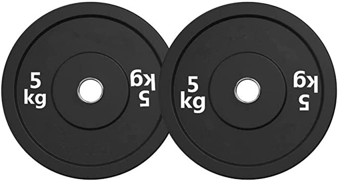 Curve Fitness Olympic Black Bumper Plates 40kg (2X20kg)
