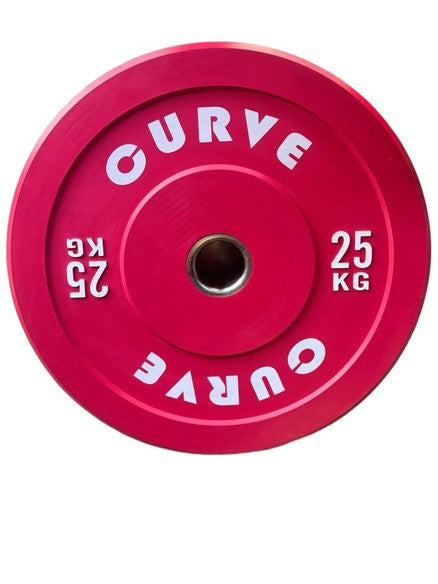 Curve Fitness Olympic Coloured Bumper Plates 50kg (2X25kg)