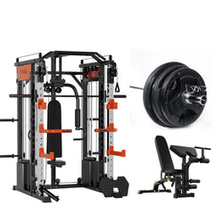SmartFit M1 Ultra Leg Press and Chest Fly Multi Functional Training Smith Machine Home Gym with 130kgs pin loaded package
