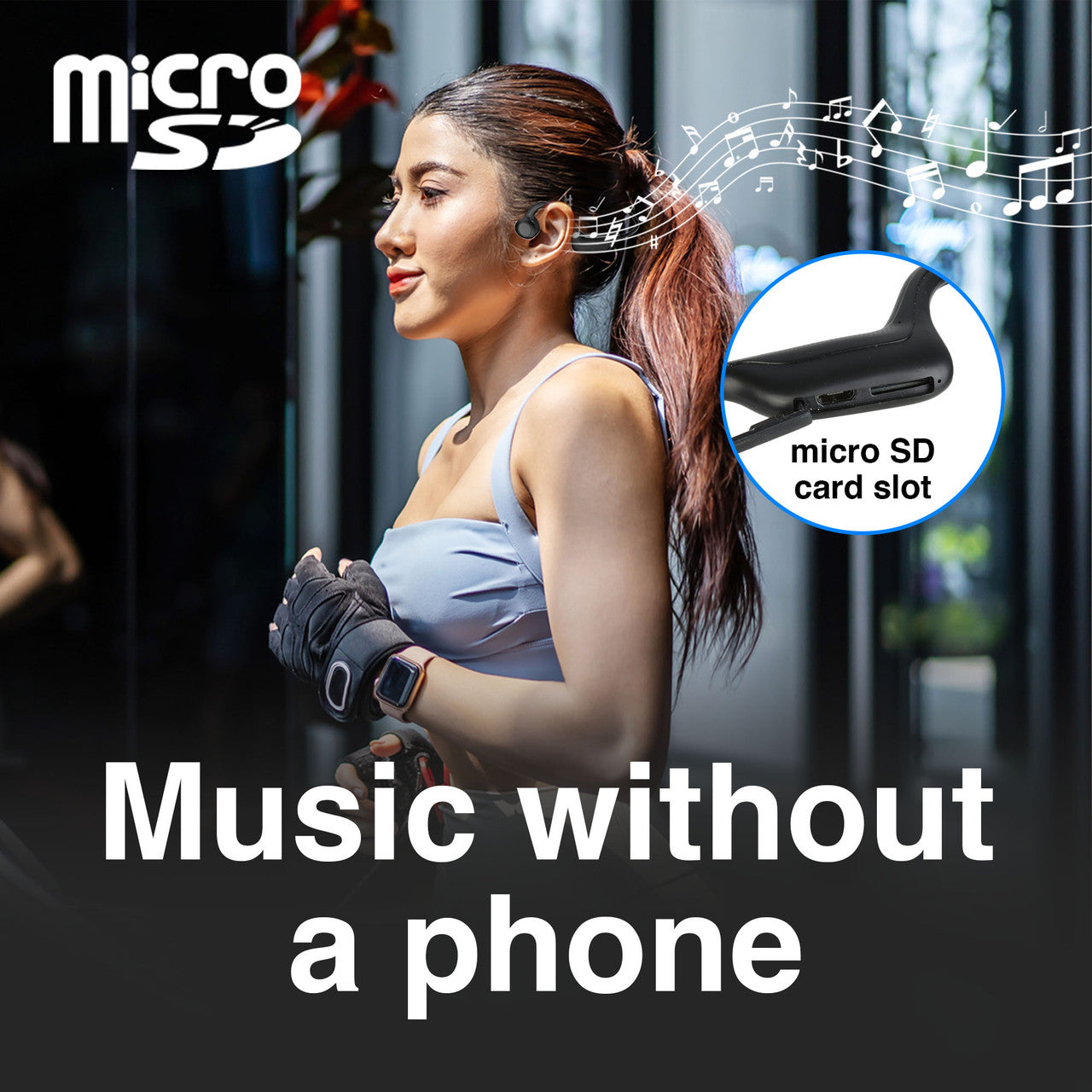 Laser Wireless Open Ear Earphones Black