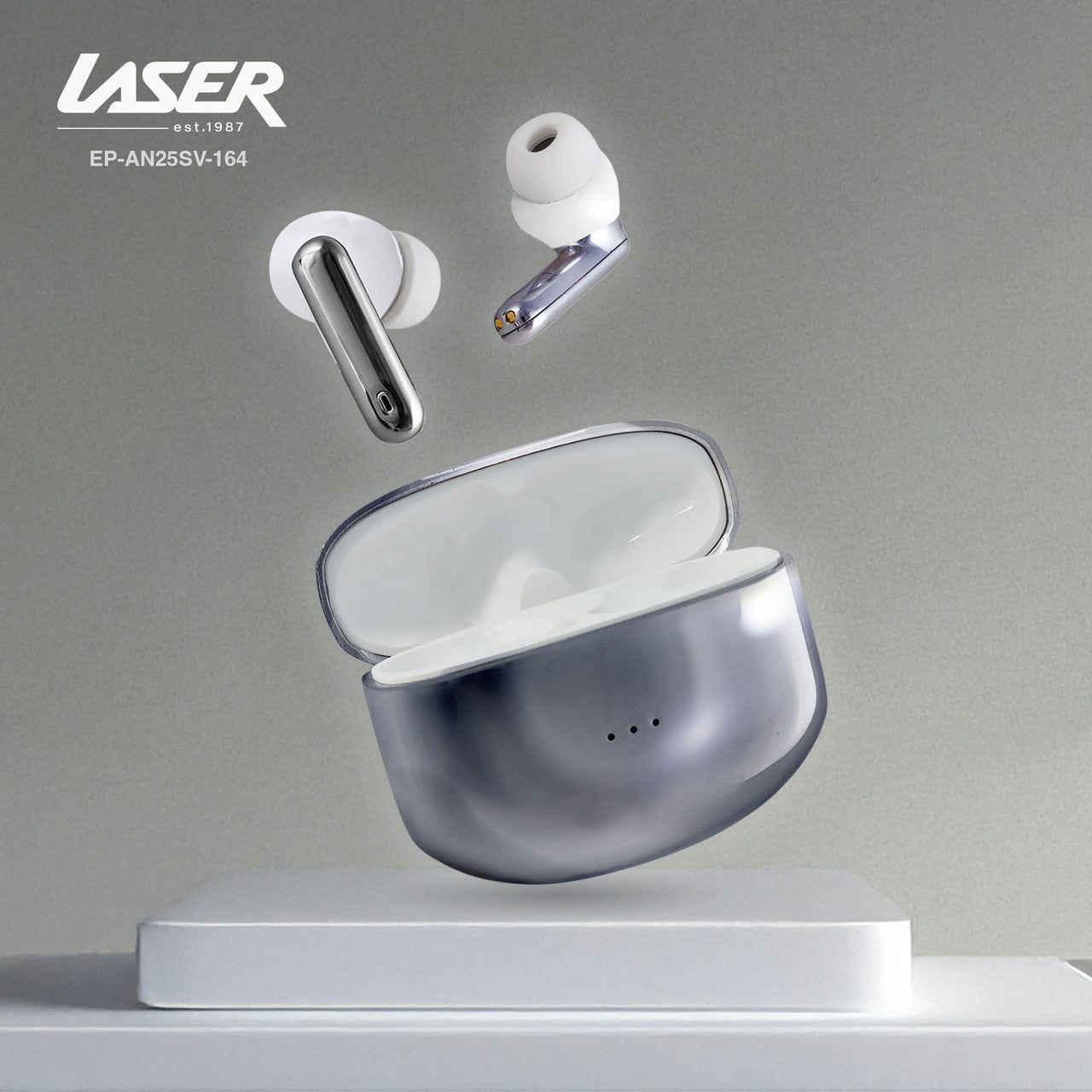 Laser Noise Cancelling TWS Earbuds Silver