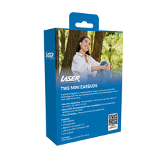 Laser TWS Mini ENC Earbuds LED Display White