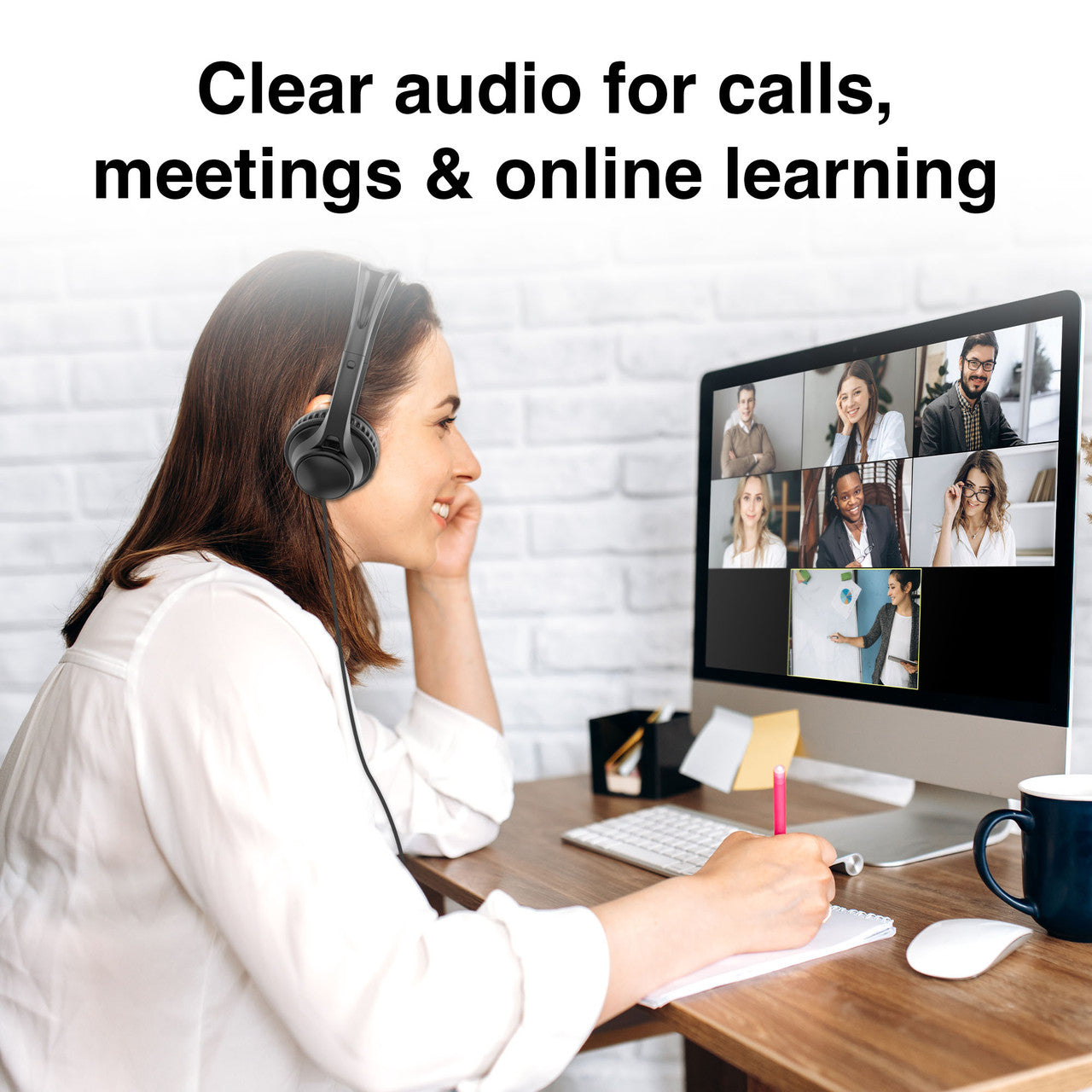 Laser Wired Conference Headset 3.5mm Mic