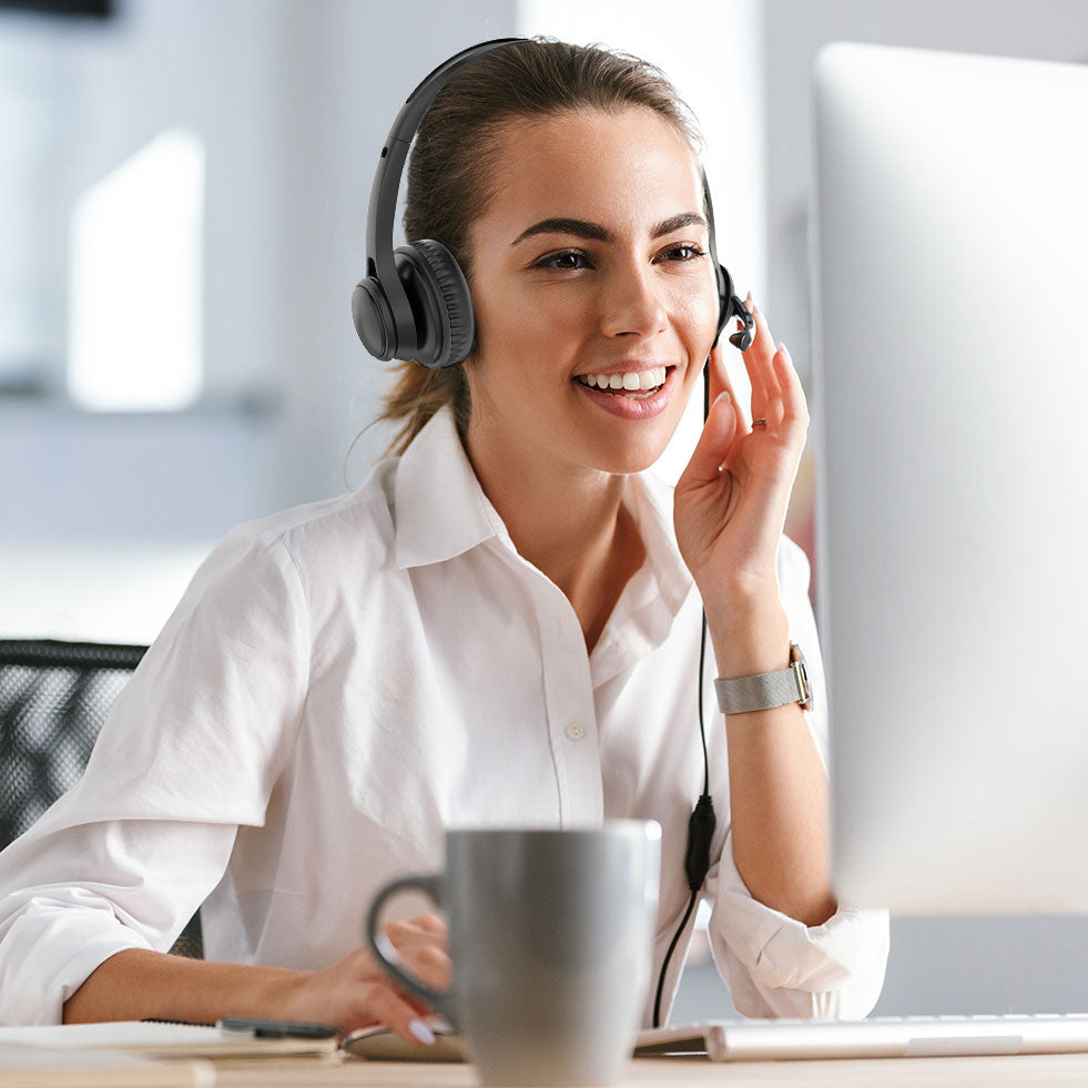 Laser Wired Conference Headset 3.5mm Mic