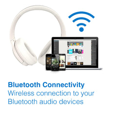 Laser ANC Bluetooth Headphones 20hr Battery - White