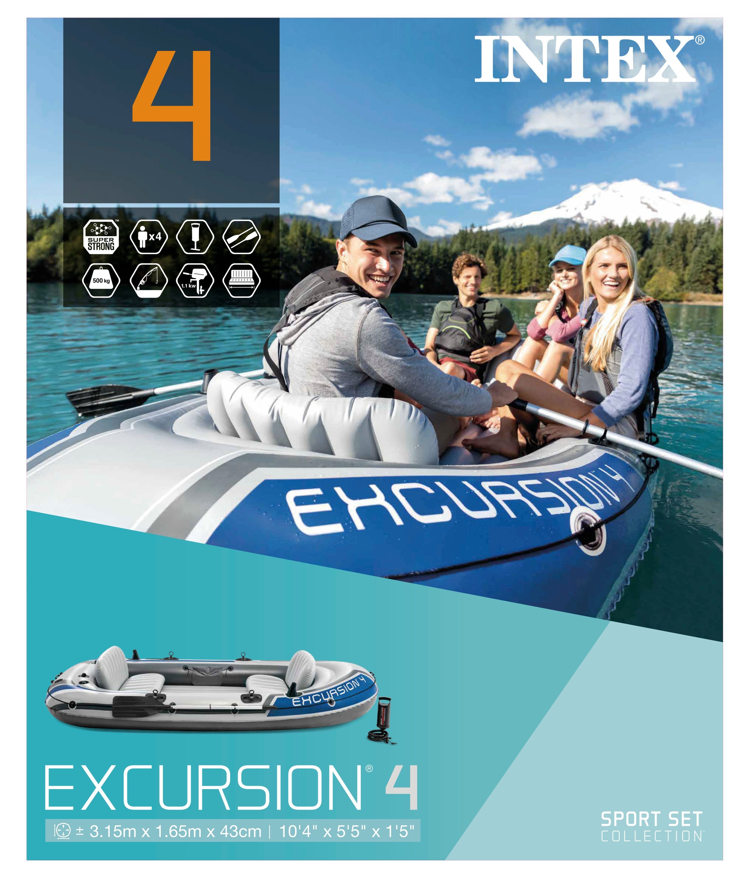 Intex Excursion 4 Boat Set 68324