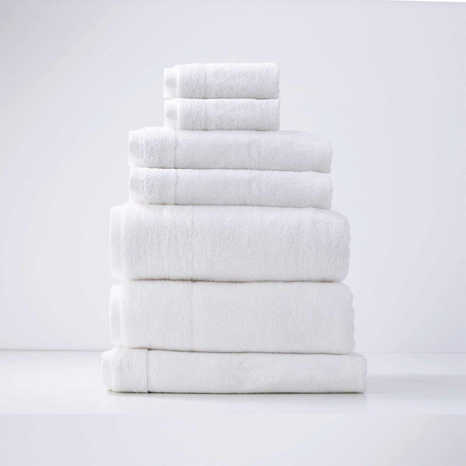 Aireys 650 GSM Zero Twist 7 Piece Snow Bath Towel by Renee Taylor