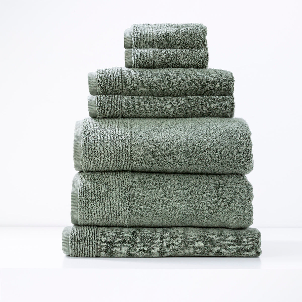 Aireys 650 GSM Zero Twist 7 Piece Agave Bath Towel by Renee Taylor