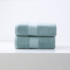 Brentwood 650 GSM Low Twist 2 Pack Gray Mist Bath Sheet by Renee Taylor