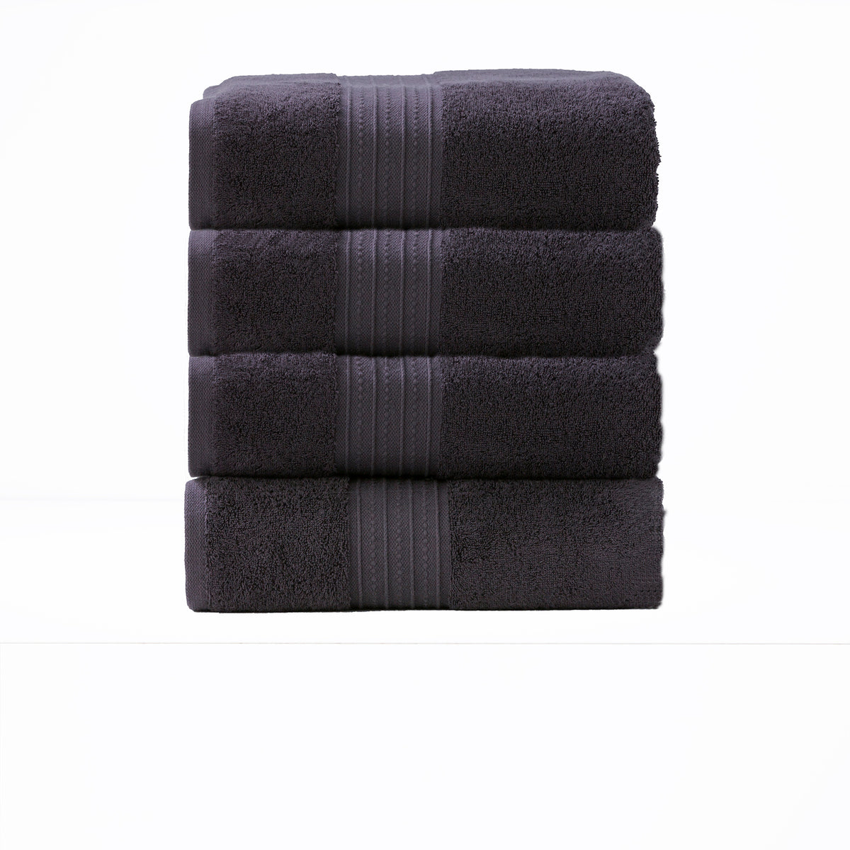 Brentwood 650 GSM Low Twist 4 Piece Carbon Bath Towel by Renee Taylor