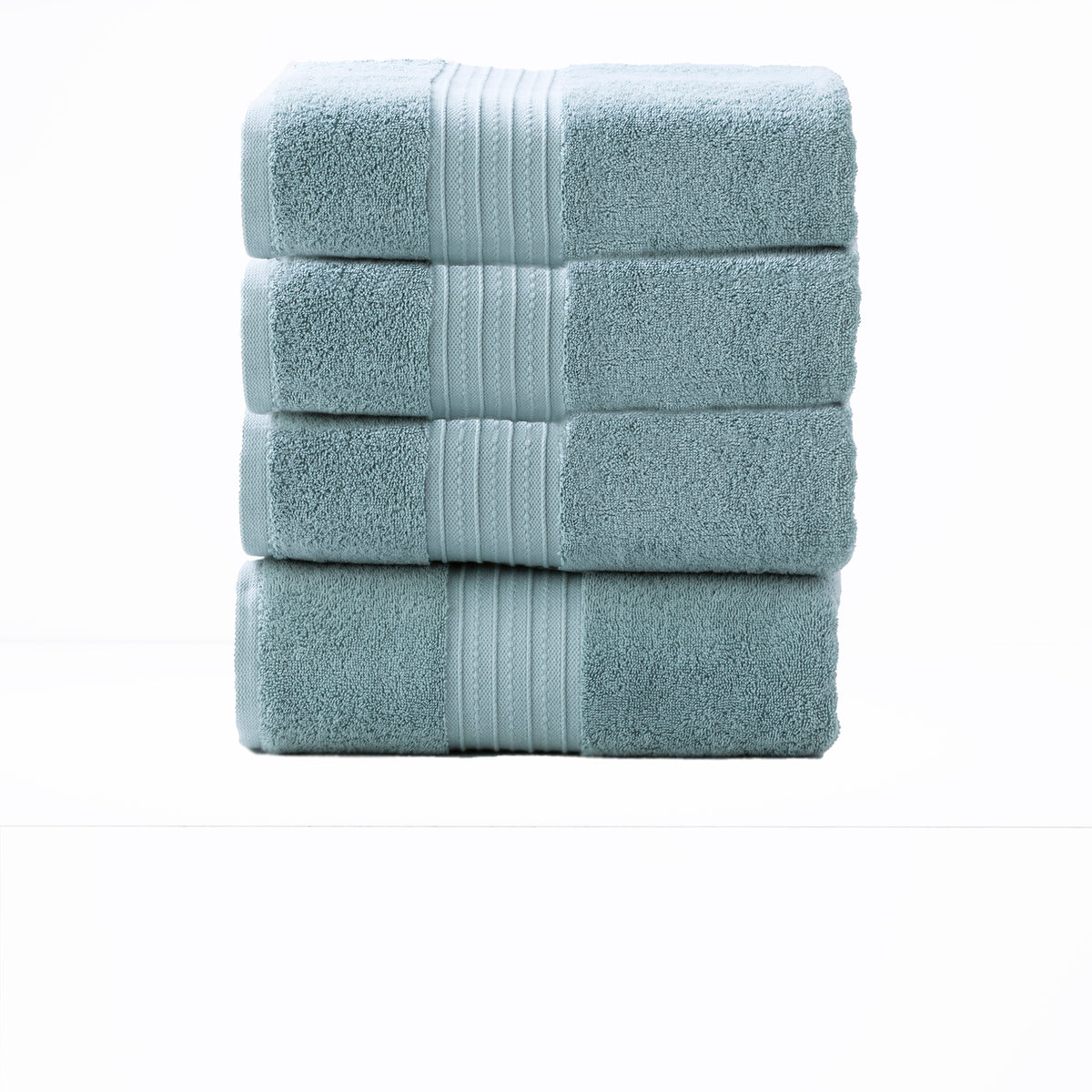 Brentwood 650 GSM Low Twist 4 Piece Bath Gray Mist Towel by Renee Taylor