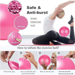 Pilates Ring Kit – Pilates 14" Magic Circle, 9" Mini Exercise Ball for Inner Thighs, Arms & Core Toning – Home Pilates Fitness Ring Workout Set for Women Beginner Starter kit