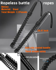 Ropeless Battle Ropes for Home Gym, Cordless Exerciser Rope, Heavy Duty Weighted Wireless Battle Ropes, Exercise Equipment for HIIT, Portable Training Flow rope Working Out for Men Women, Cardio Train