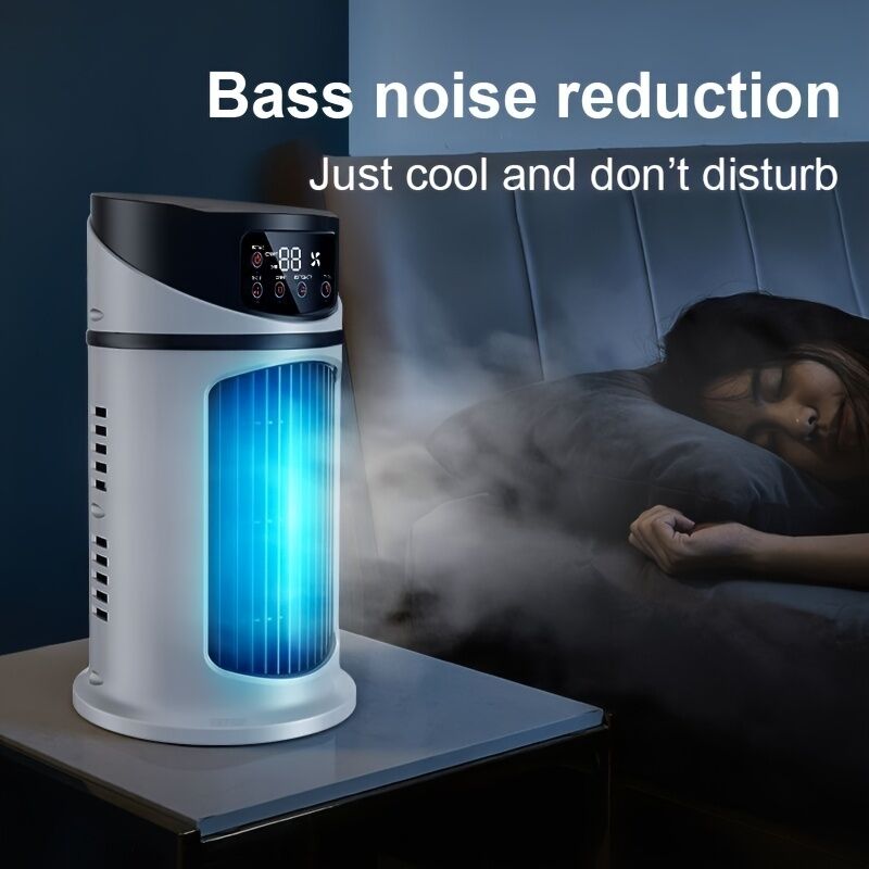 3-second cooling technology! 6-speed USB portable air conditioner humidifier - super silent 25 decibels, 6-hour timer for home / office / dormitory | instant cooling, holiday gift choice